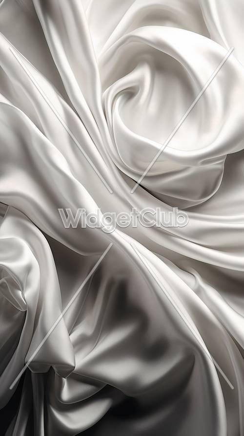 Silky Smooth White Fabric Waves
