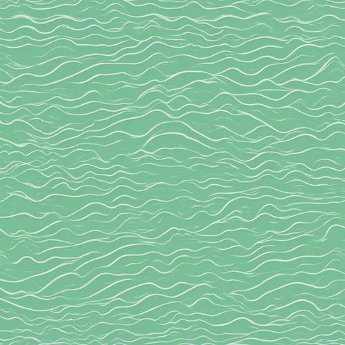 微妙的薄荷绿色纹理无缝图案，具有微风轻柔的波浪