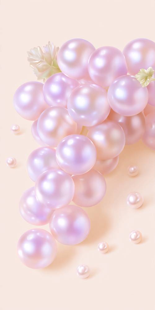 Perle rosa su sfondo cremoso