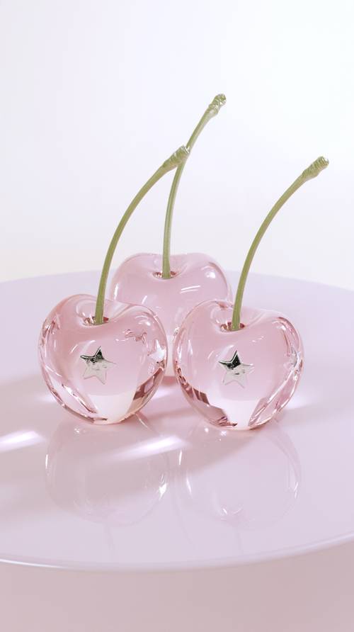 Cerises en verre brillant pour enfants