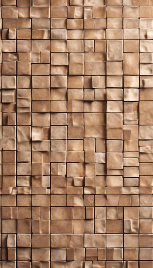 Pattern of tan-colored ceramic tiles, seamlessly arranged, reflecting sunlight. Wallpaper [a3bea4b5b8ef44dc83ee]