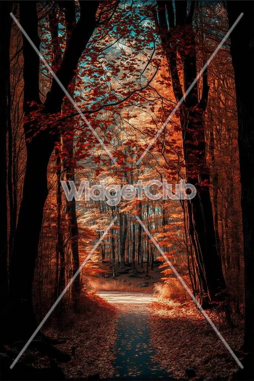 Chemin forestier d&#39;automne