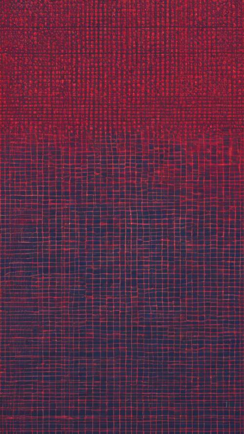 צ&#39;קים זעירים בשילוב של צבעים אדום וכחול נייבי, היוצרים דוגמה חלקה.