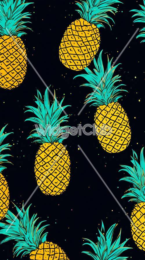Fête de l&#39;ananas dans l&#39;espace