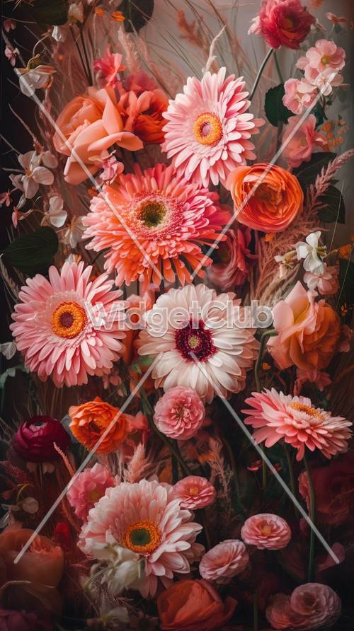 Colorful Floral Wallpaper [85896ada31794deba652]