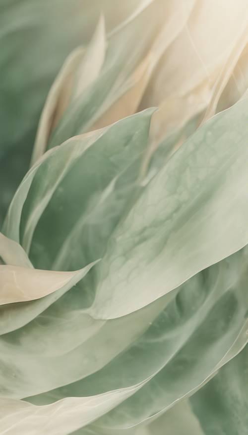 An abstract theme featuring a blend of sage green and soft beige.