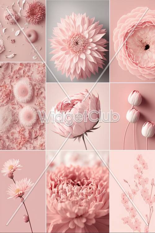 かわいいピンクの花の壁紙