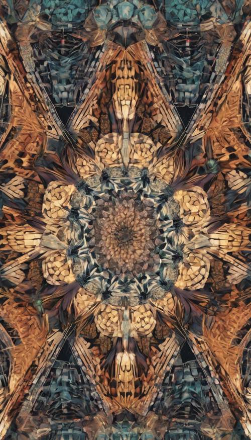 An intricate geometric pattern that looks like a kaleidoscope Тапет [9d5ead130fbe4afc94b3]