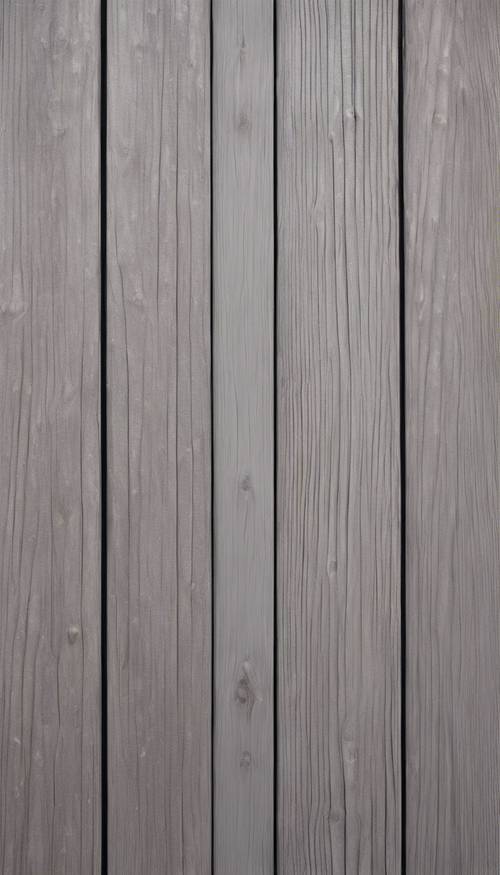 Panel kayu bertekstur dicat dengan warna abu-abu muda yang menenangkan.
