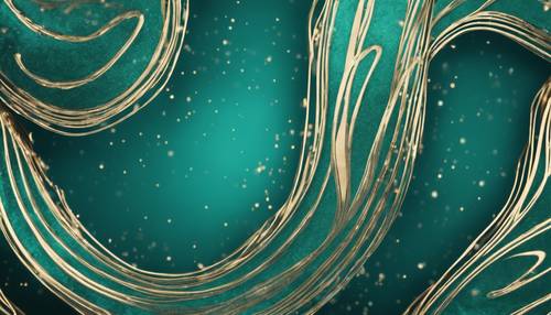 Teal velvet with shining, swirling lines pattern. Tapeta [0f09b4db92ef4dc8924b]