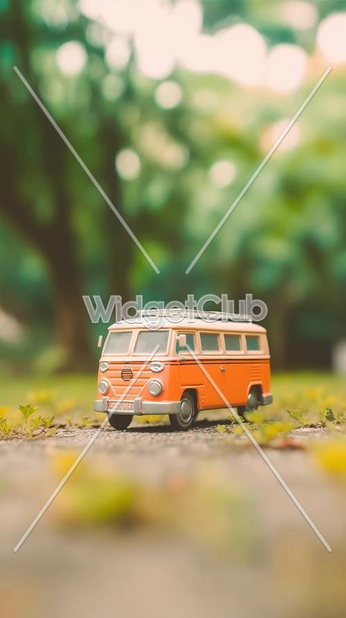 Vintage Toy Van par une journée ensoleillée