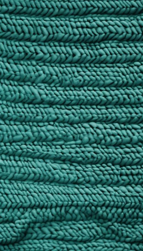 Abstract close-up shot of plush teal velvet material with visible weaves. Tapeta [b3afa727b9314d5e8753]