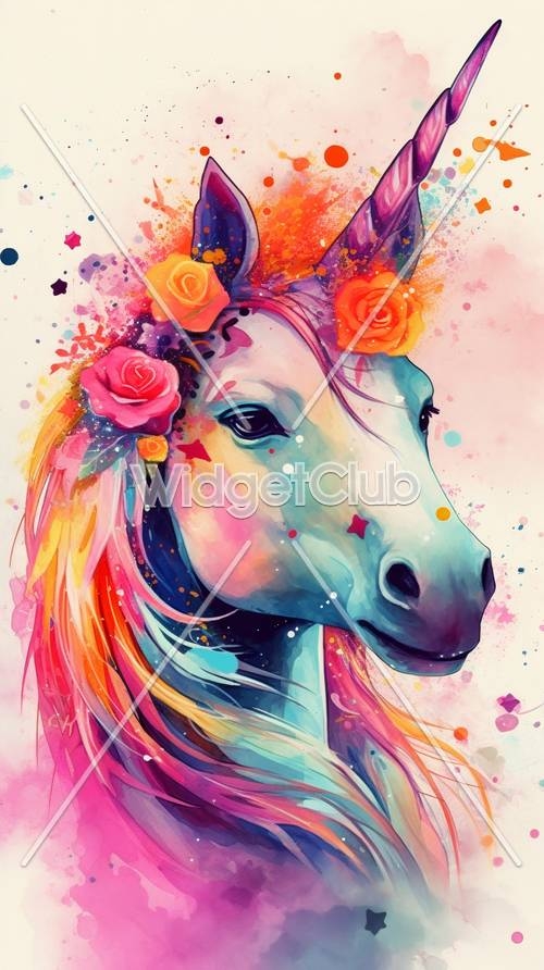 Colorful Fantasy Horse Art for Kids Wallpaper[30afa341e29c4bc29e0e]