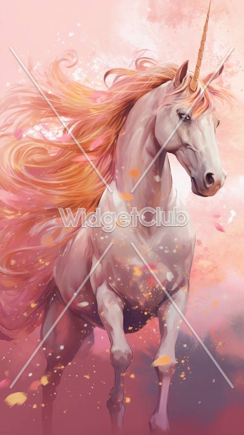 فن الحصان المهيب باللون الوردي
