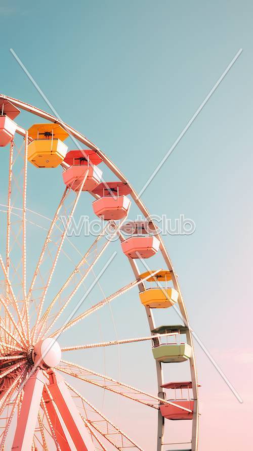 Colorful Ferris Wheel in the Sky