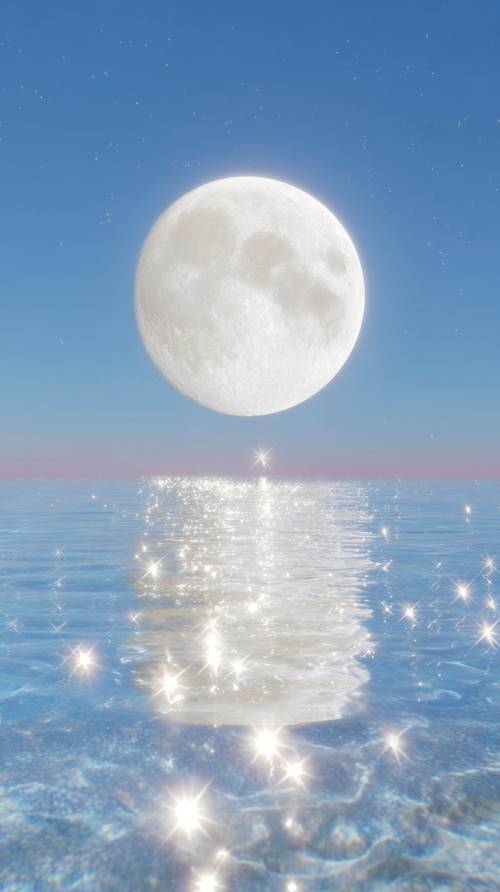 Heller Mond und funkelndes Meer