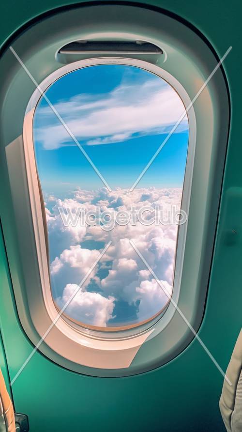 منظر السماء المرتفع من نافذة الطائرة