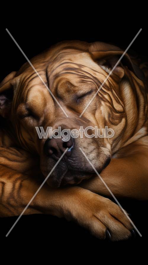 Sleeping Dog in Close-Up