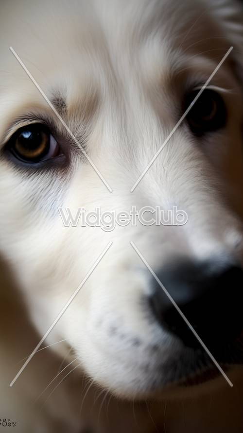 Cận cảnh khuôn mặt của một chú chó dễ thương