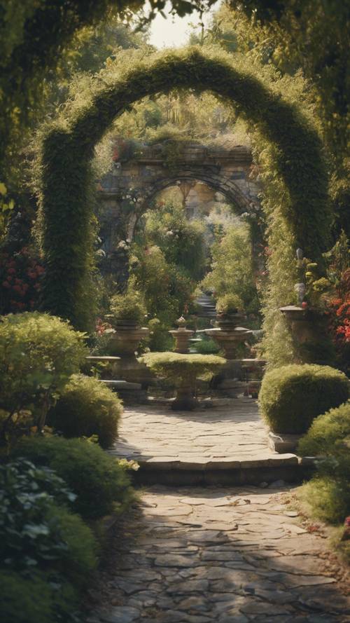 一张秘密皇家花园的地图，其中有各种适合浪漫邂逅的隐藏地点。