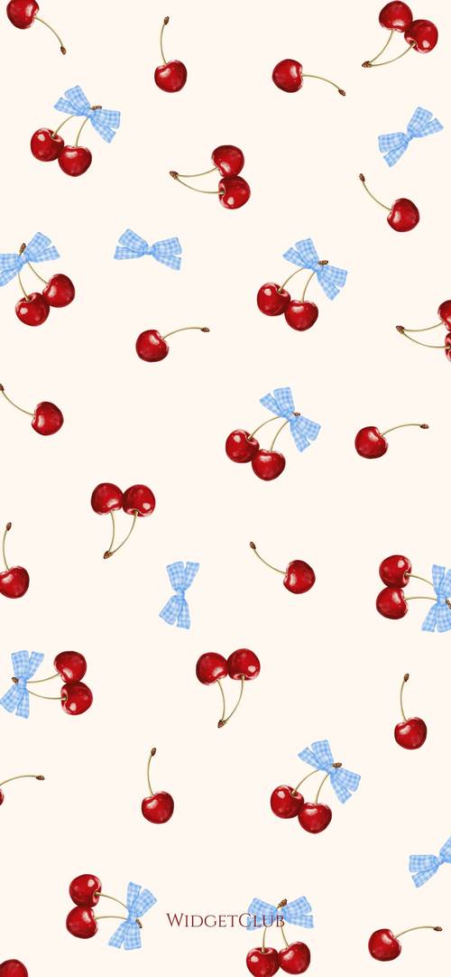 Encantador diseño de cerezas y cuadros vichy para tu pantalla