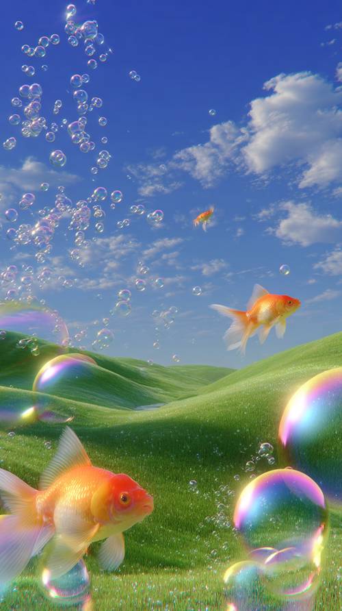 Bolhas e Peixes em uma Terra Mágica