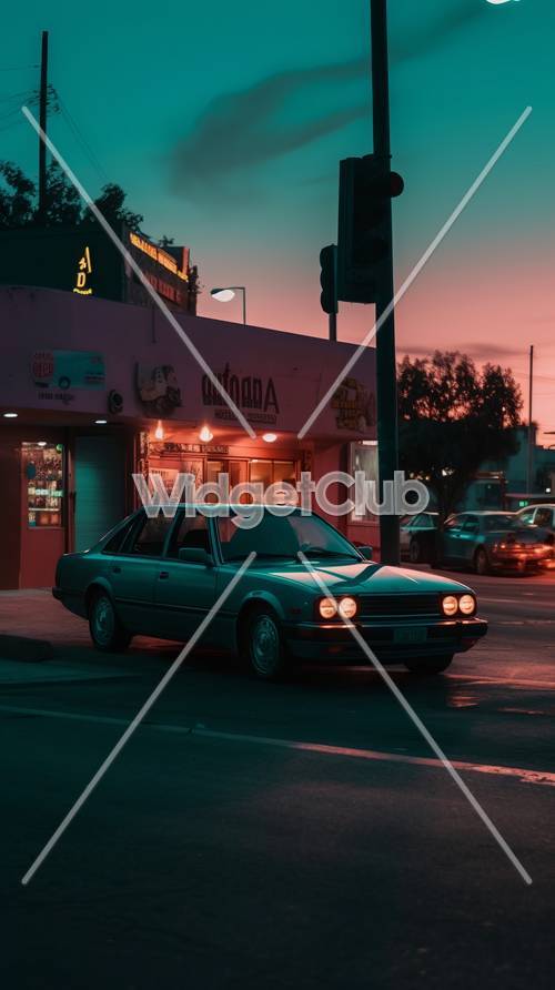 Sunset Drive dengan Mobil Vintage