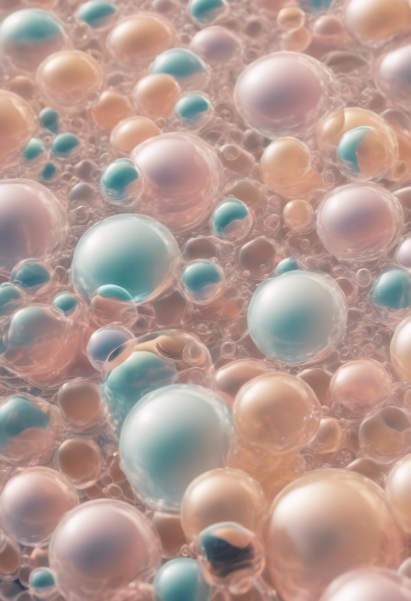 A repeating surface of soft, pastel-colored bubbles. Wallpaper[3ced6611399d4bd9ae82]