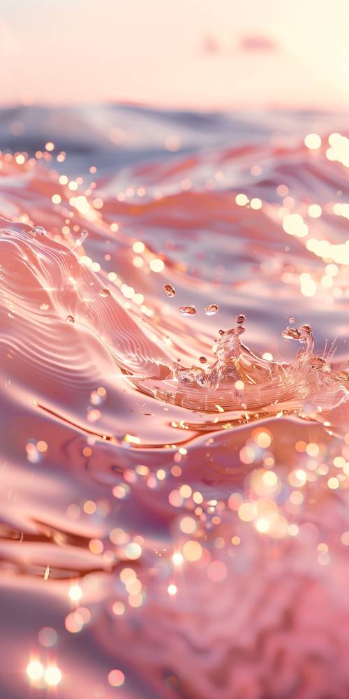 Shiny Pink Water Splash Background