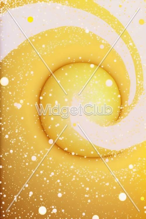 Golden Swirls and Sparkles Design Wallpaper[b23ab606d53d43d8bb26]