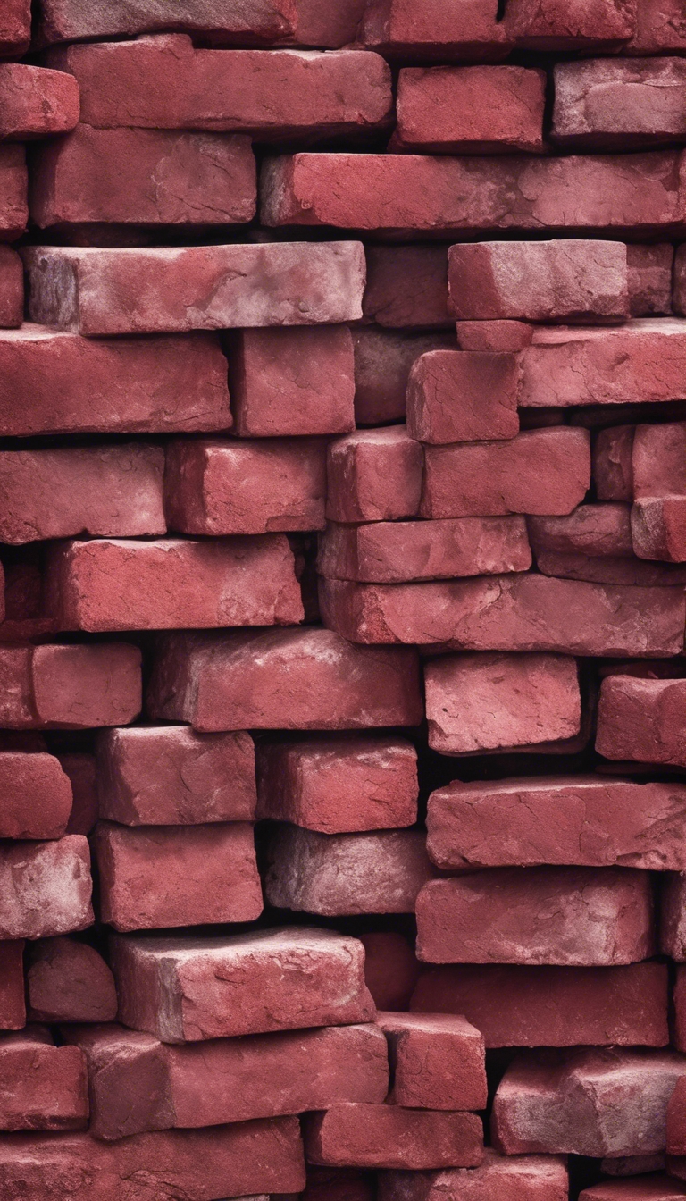 Stacked burgundy bricks with aging effect 壁紙[46889f24fd27464c98b9]