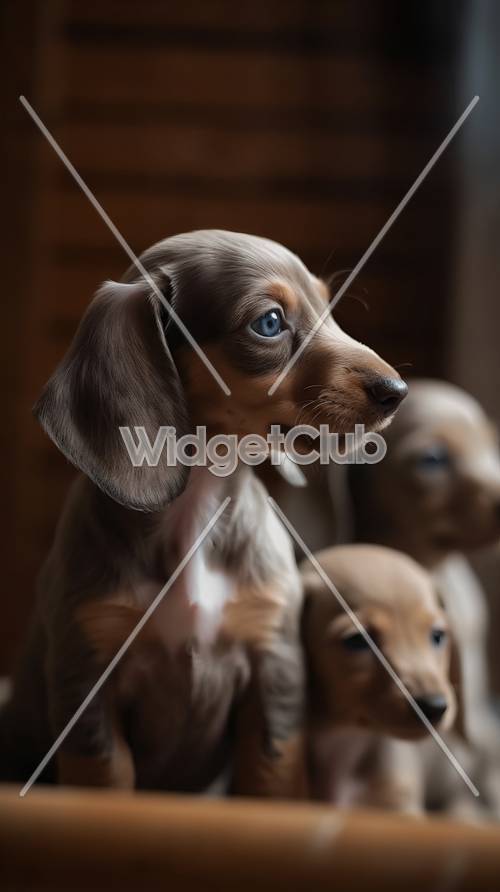Cute Dachshund Puppies for Your Screen