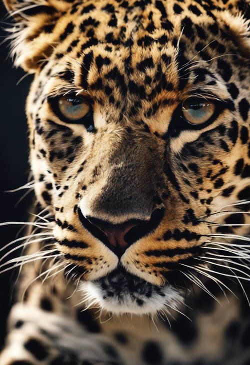 A dark, intimate leopard pattern unfurling elegantly across the screen. Tapet [a52408e468b14c1ea906]