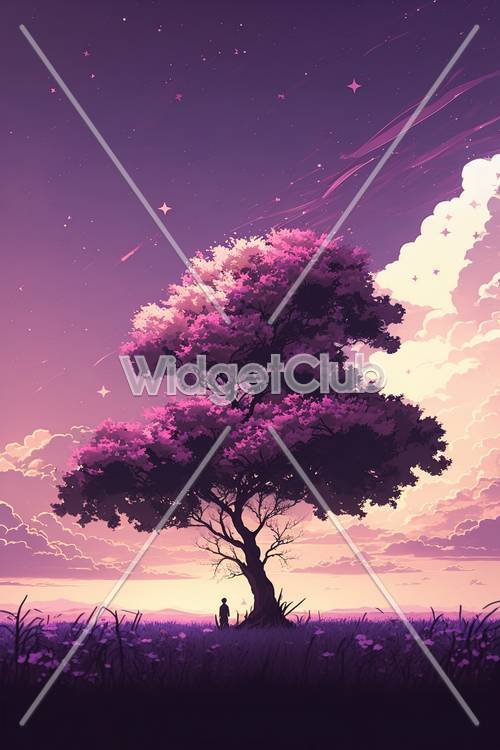 Purple Tree Wallpaper [d697638f77a047e8bc3c]