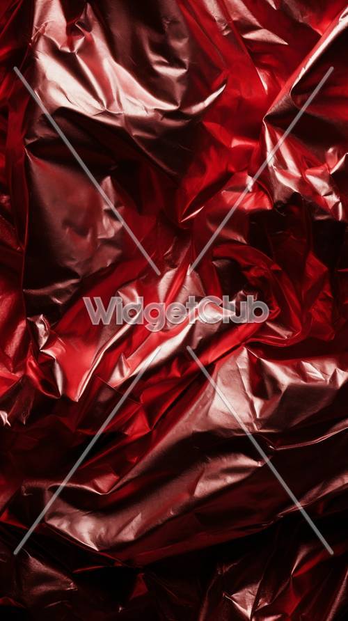 Red Crinkled Paper Texture