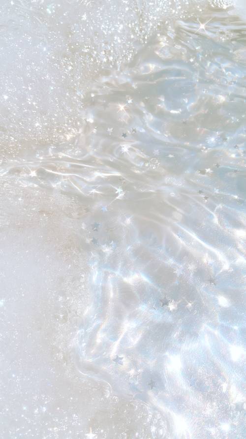 閃亮的水，閃爍著星光