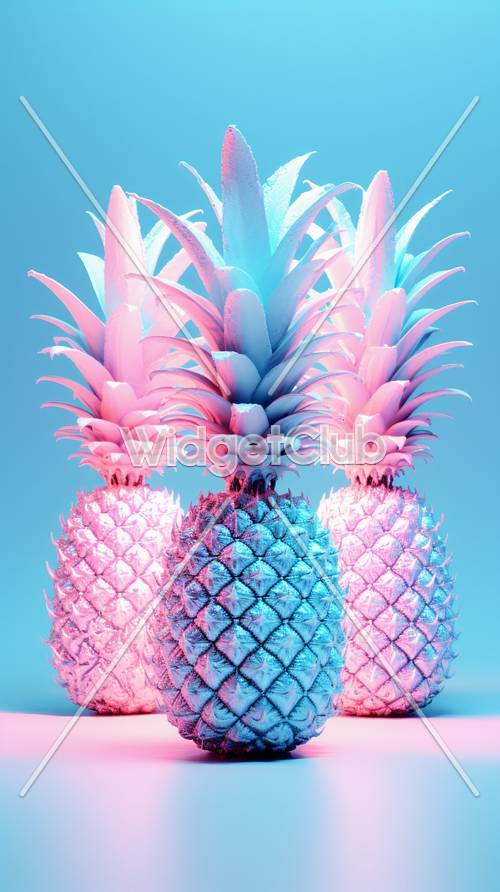 Colorful Pineapple Fantasy Background