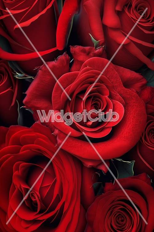 Mawar Merah Menakjubkan Sempurna untuk Layar Anda