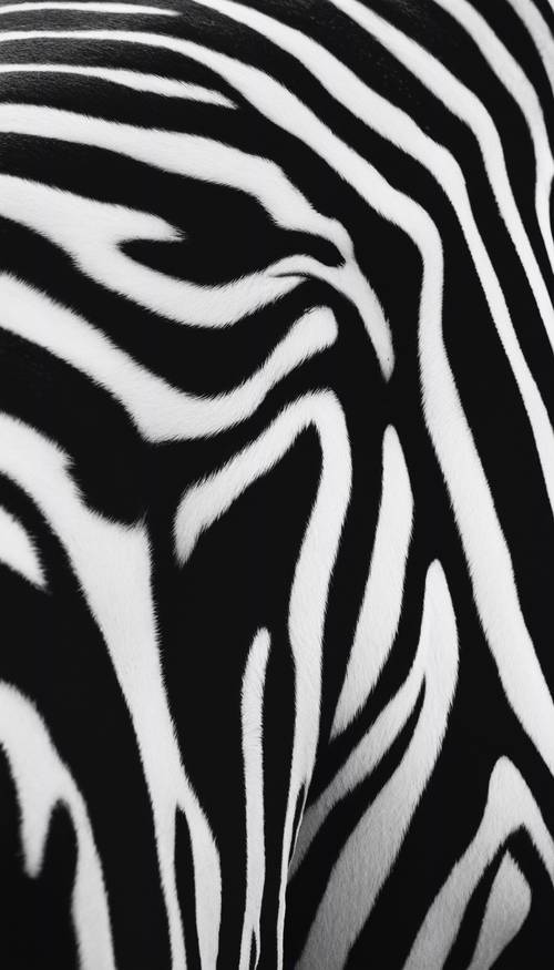 Textura abstrata de estampa de zebra capturando as listras pretas e brancas exclusivas do animal.