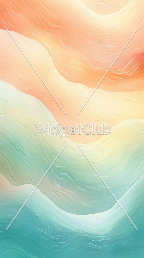 Art abstrait de vagues colorées