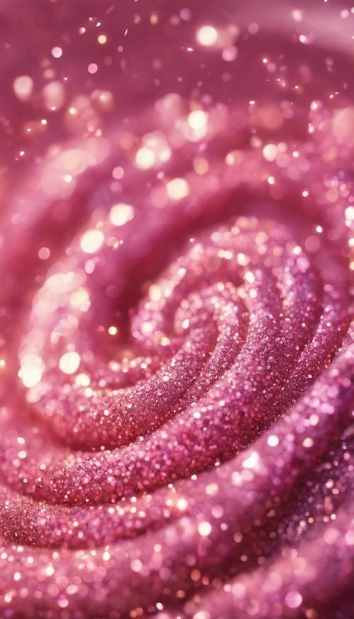 A swirling vortex of warm pink glitter. Tapet [9da3e58b77a240768a20]