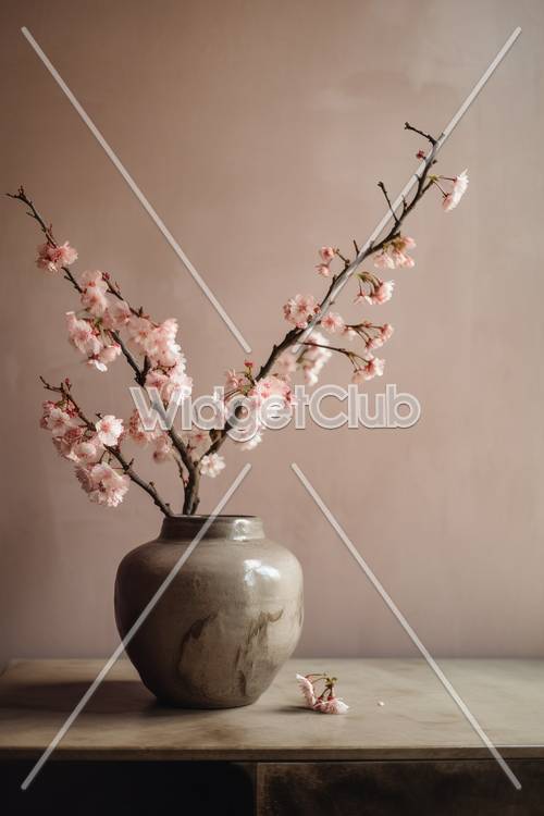 Fleurs de cerisier dans un vase
