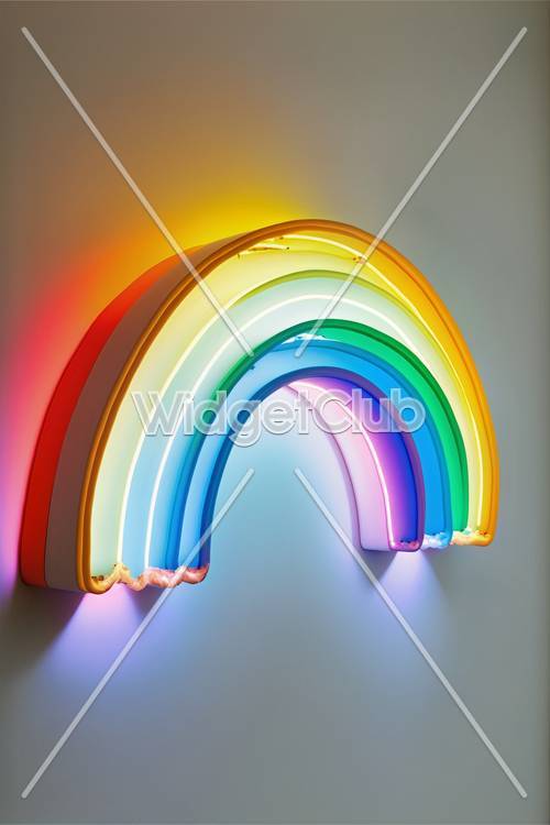 Luz colorida del arco iris de neón