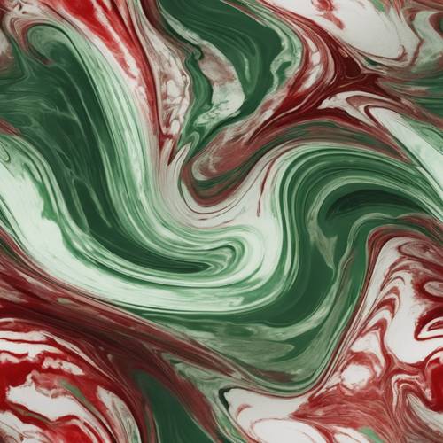 Un mélange tourbillonnant de vert et de rouge pour ressembler au marbre pour un motif élégant et sans couture.