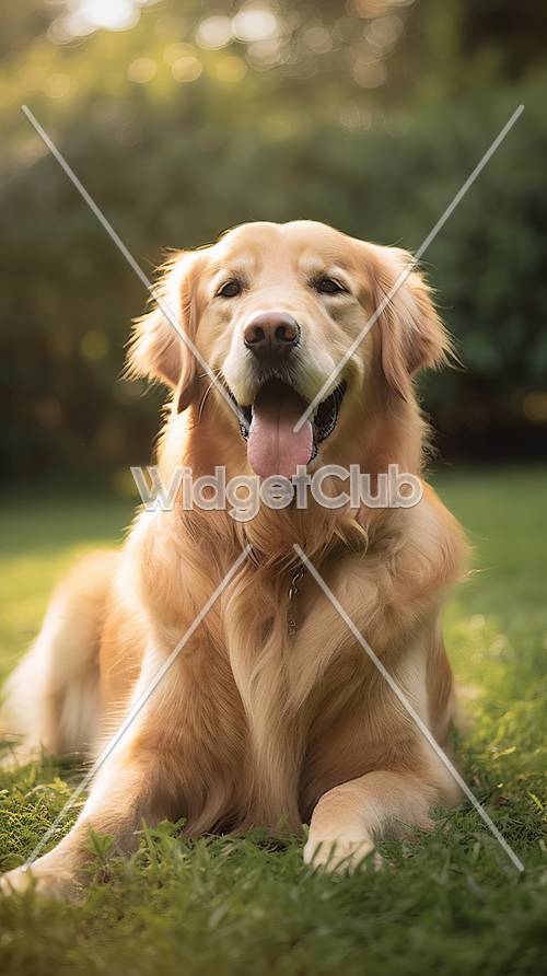 Chú chó Golden trong ánh nắng