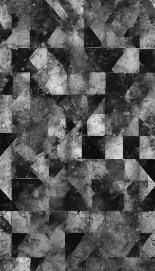 Grunge style seamless texture in tones of black and gray with abstract shapes. Tapeet [e05b695592ea439e81e0]