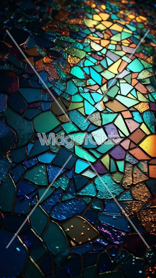 Arte del mosaico di vetro colorato