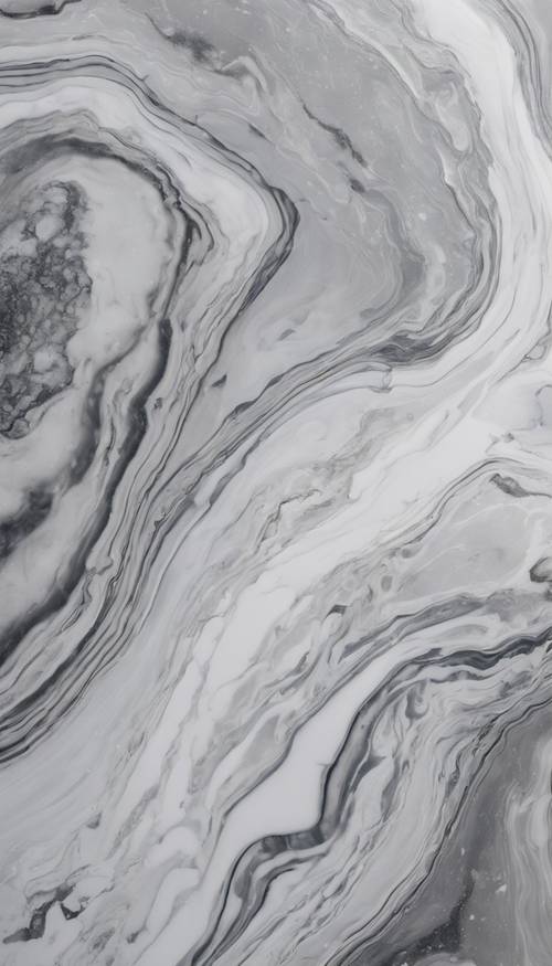 A light grey swirling marble surface with an unique pattern.
