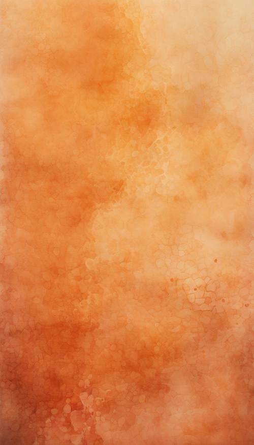 Textura de acuarela naranja ombre sobre un lienzo.