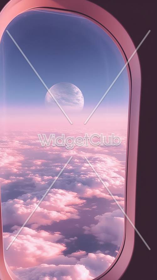 Un cielo da sogno dal finestrino di un aereo